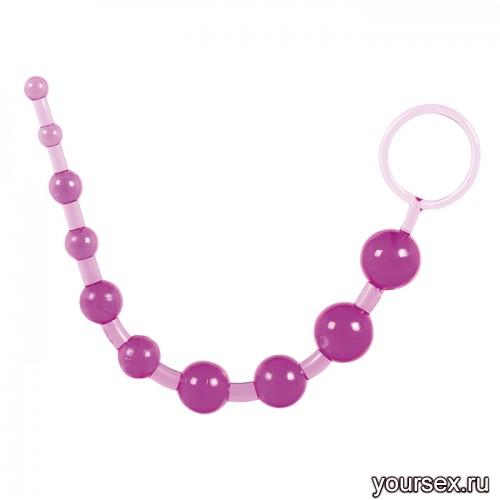 Бусы анальные Toy Joy Thai Toy Beads, фиолетовые