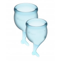 Менструальные чаши Satisfyer Feel Secure, 2 шт в наборе, голубой