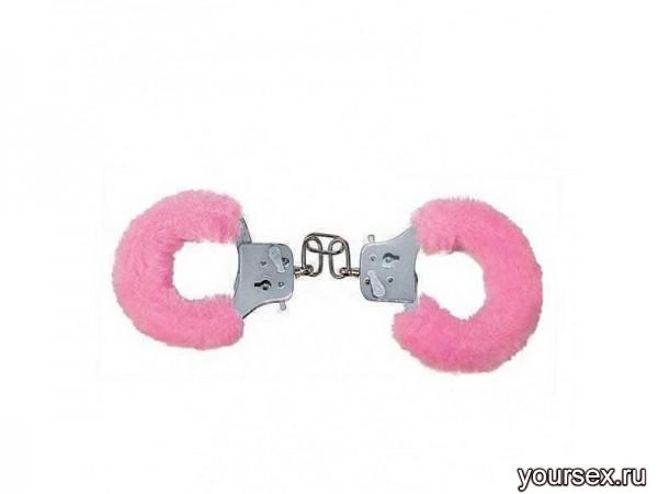   Furry Fun Cuffs Pink Plush