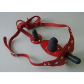 Трусики Harness Vac-U-Lock с анально-вагинальной стимуляцией - Sitabella, красные