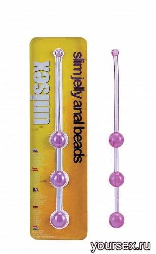    Seven Creations Slim Jelly Anal Beads, 