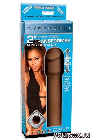   CyberSkin- 2 inch Xtra Thick Transformer Penis Extension, 