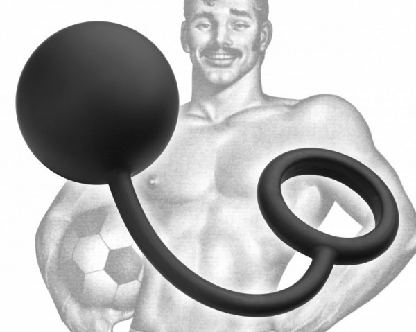      Tom of Finland Silicone Cock Ring with heavy Ball 