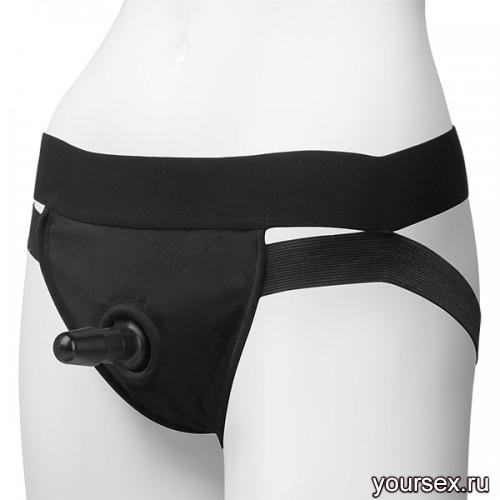    Doc Johnson Vac-U-Lock - Panty Harness with Plug Dual Strap L/XL