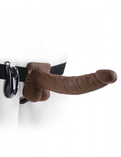    PipeDream Fetish Fantasy Vibrating Hollow Strap On with Balls, 