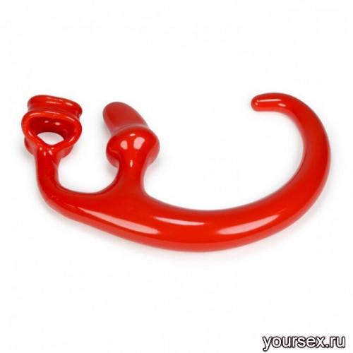        Oxballs Alien Tail Butt Plug Sling Red OS 