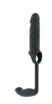  Stretchy Penis Exten and Plug - Grey No.34 SH-SON034GRY